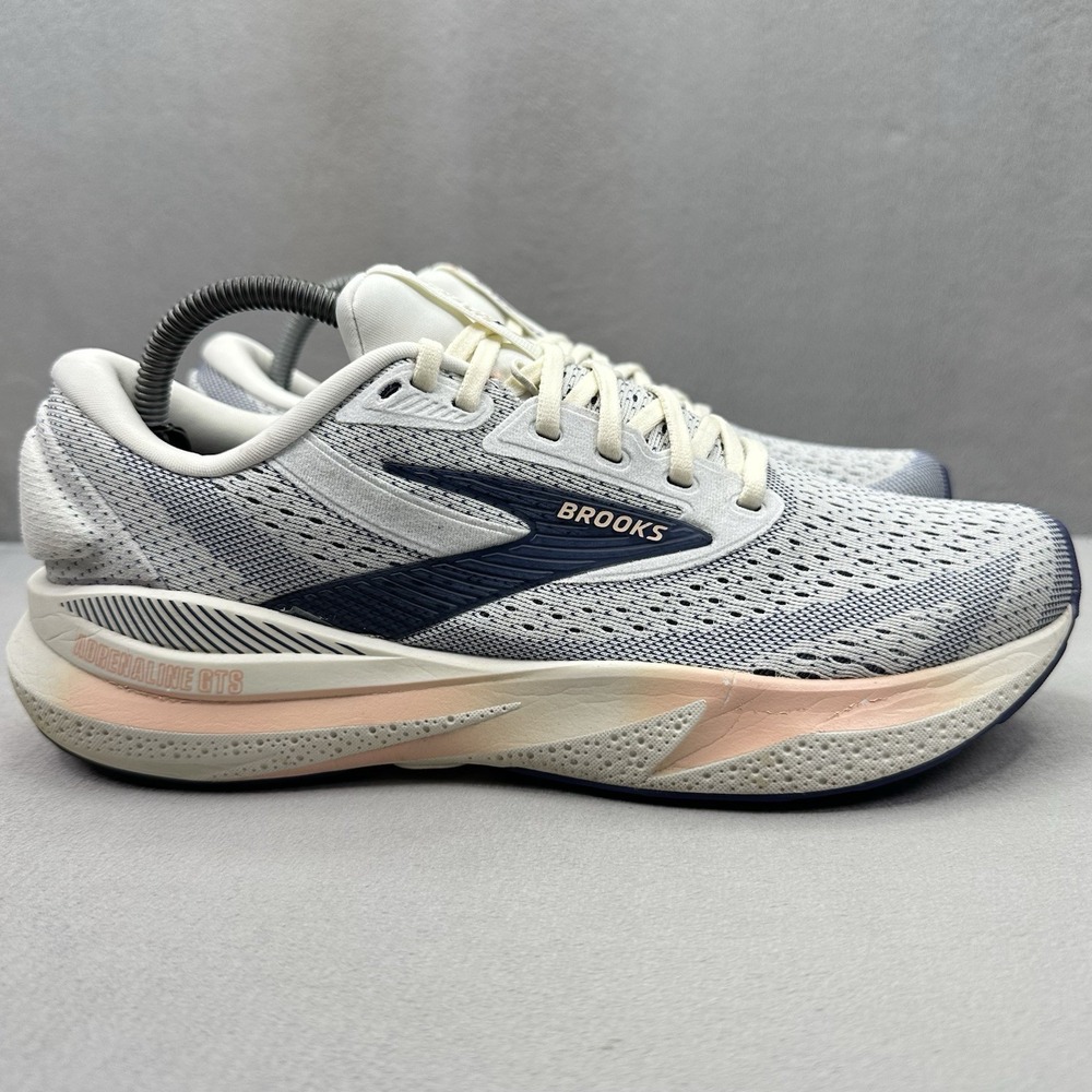 Womens Size 10.5 (B) Brooks Adrenaline GTS 24 Shoes Gray Blue Running Sneakers